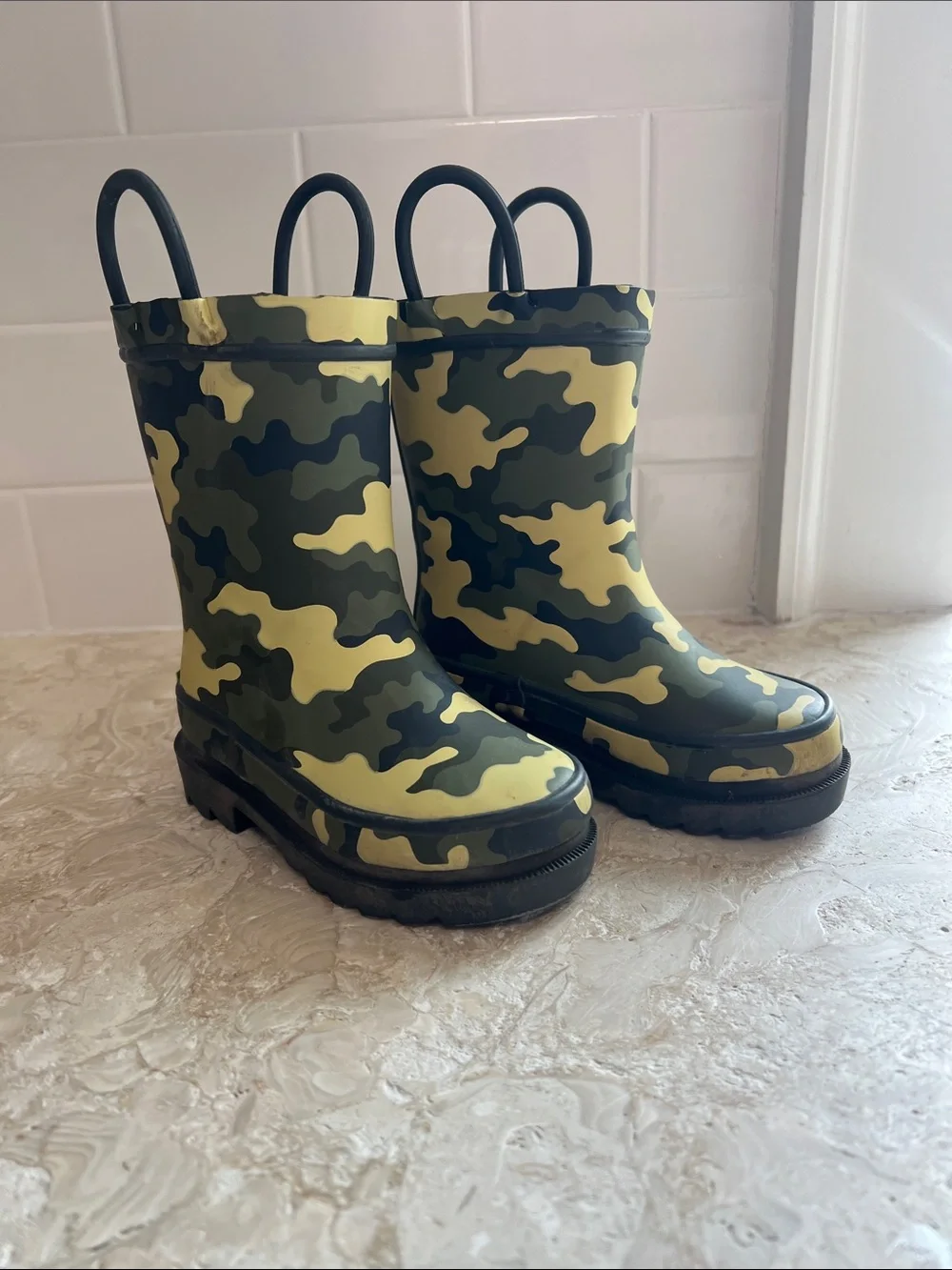 Kids Western Chief Camo Rain Boots - Green Camo size 5